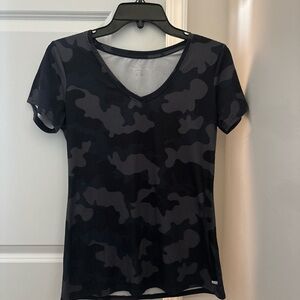 Camouflage V-Neck Women's Top